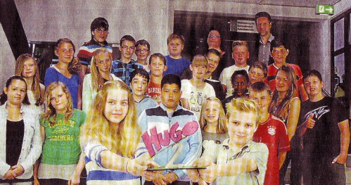 Der silberen Hugo für die Klasse 7R1
